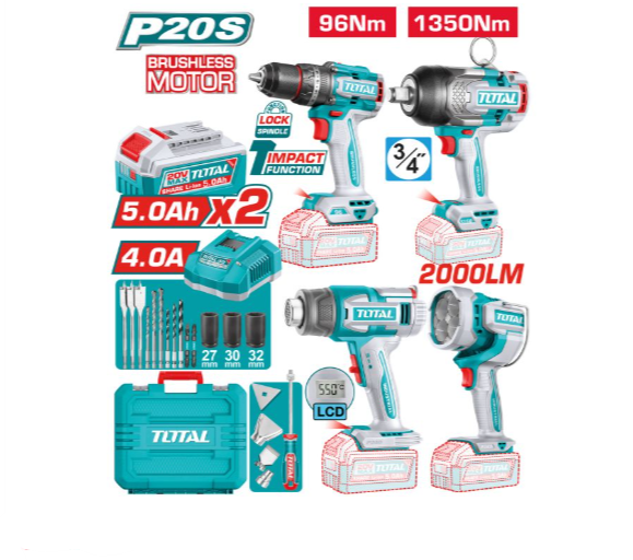 Conjunto total de ferramentas a bateria mod. tosli250608e --- Oferta Válida de 15 a 31.10.2026 ----