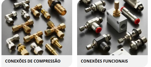 Componentes para fluido e ar comprimido (Inf. nos Detalhes do Produto)