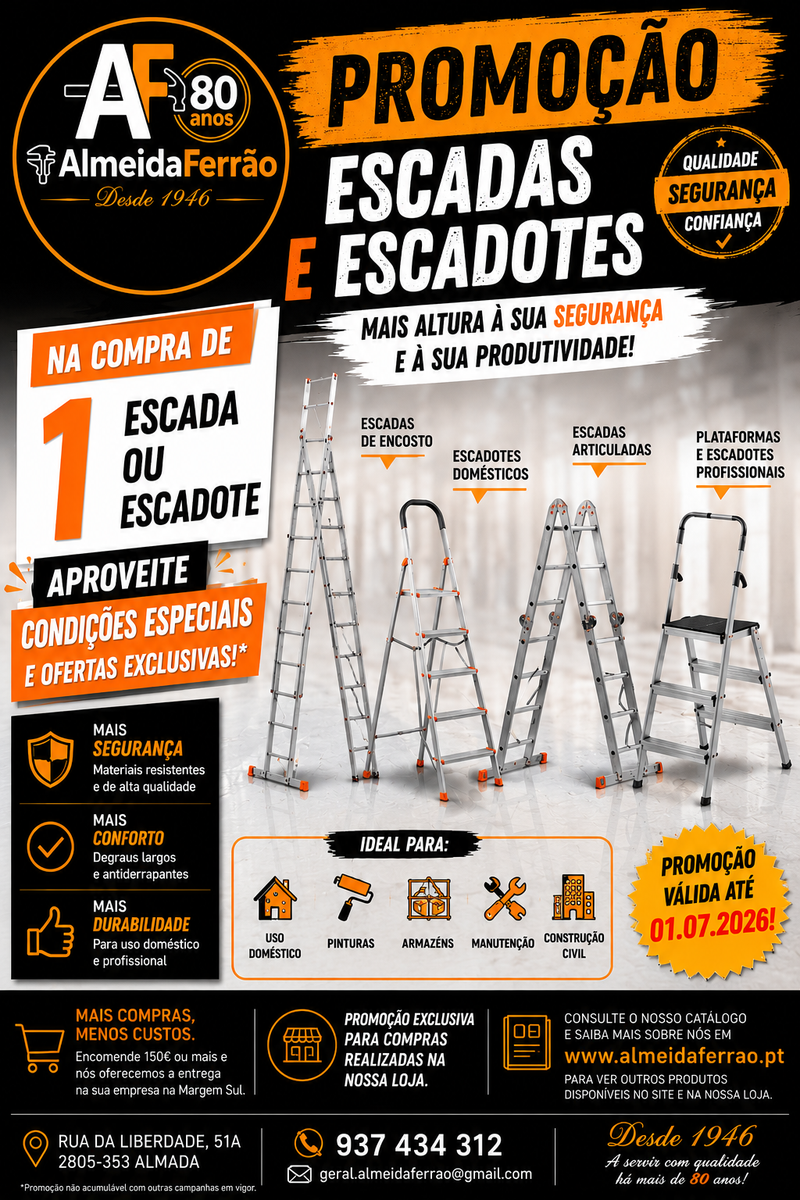 Promoção Escadas e Escadotes até 01.07.2026