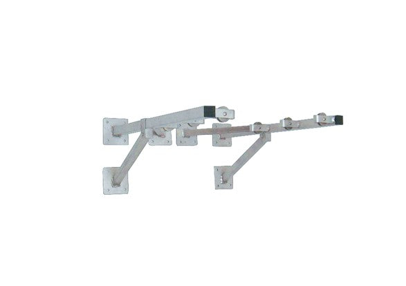Estendal Roupa P/ Parede Lateral Inox 3 Roldanas (Par)