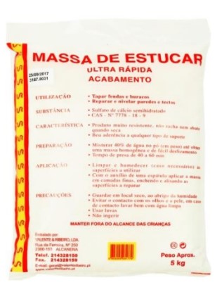 Massa estucar ultra rápida acabamento