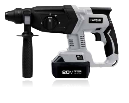 Berbequim Martelo Demolidor SDS Plus 20V inc.2bat + carregador