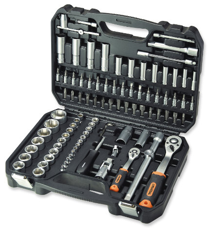 Ratchet Set 1/2"+1/4"+Ch Box+Accessories 94Pcs