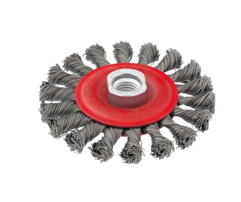Steel wire brush with circular thread M14 115mm