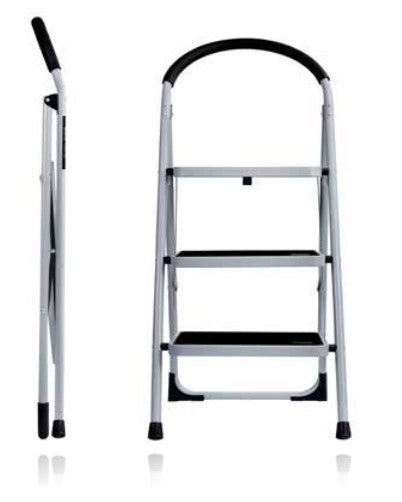 Escada 3 Patamares Larga 150Kg 110Cm Werku